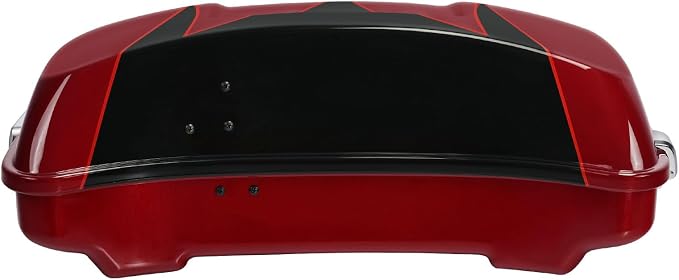 5.5" Razor Motorcycle Trunk W/Latch Key Fit For Harley 2014-2025 Touring CVO Road King Street Glide Electra Glide Ultra Limited Pack Starfire Black/Atomic Red