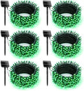 6 Pack 600LED Solar Christmas Lights Outdoor Waterproof, Green 240 FT