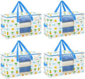 VENO Moving Bags, Wide Open Top, Clear Window, Tropical Island, 4 Pack