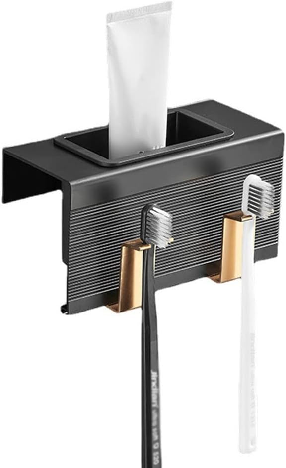 Toothbrush Rack Modern Light Luxury Wall Mounted Toothbrush Holder for Razor Holder Bathroom Storage Toothbrush Holder Makeup Holder Bathroom Toothbrush Holder(A)