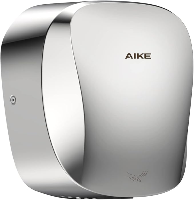 AIKE Air Tank Heavy Duty Hand Dryer HEPA Filter UL Approved 120V 1400W Polished Stainless Steel Finish Model AK2903