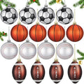 Syhood 16 Pcs Christmas Sport Ball Ornaments Tree Decor with Hanging Loop