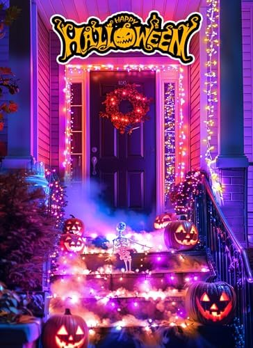 240 LED Solar Halloween Lights Outdoor Waterproof IP65, 20FT 8 Light Modes