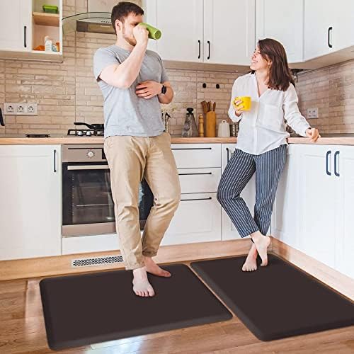 HappyTrends 2 PCS Kitchen Mat Cushioned Anti-Fatigue Floor Mat