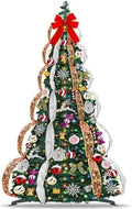 6.5 FT Prelit Pop Up Christmas Tree with 220 Warm White & Multicolor Lights 8 Modes & Timer Fully Decorated 103 Ornaments, Collapsible Pull Up Christmas Tree with Lights for Indoor Home Party Decor
