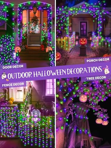 250 LED Linkable C6 Halloween Lights 82FT Halloween Lights Outdoor Decor
