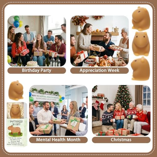 Wettarn 24 Sets Capybara Figures with Boxes, Appreciation Gifts