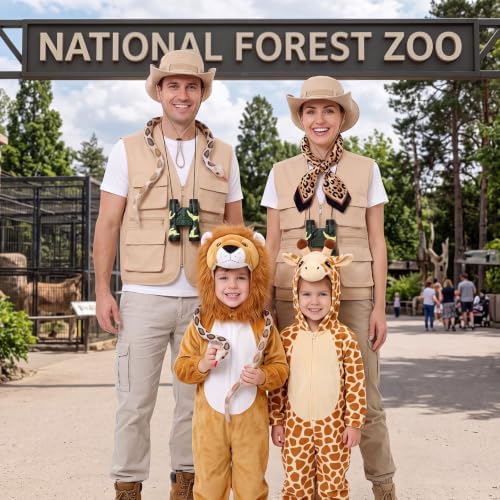 5 Pcs Safari Costume for Women Halloween Cosplay Outfit