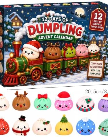 Squishy Advent Calendar 2026, 12 Day Christmas Countdown Calendar for Adult