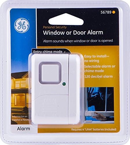 UltraPro Personal Security Window and Door Alarm, 1 Pack, DIY Protection, Burglar Alert, Wireless Chime/Alarm, Easy Installation, Home Security, Ideal for Home, Garage, Apartment, White, 56789