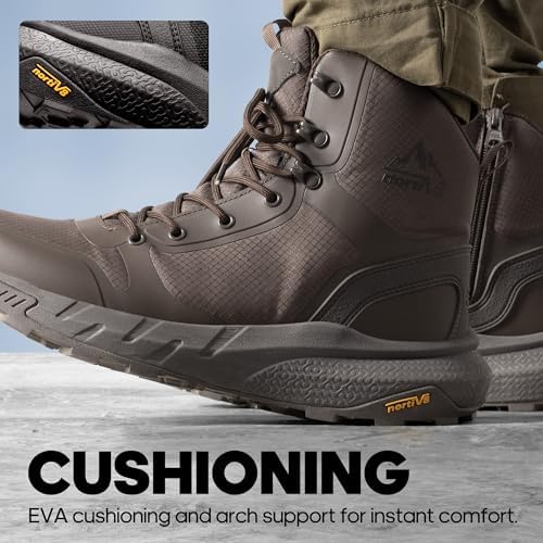 NORTIV 8 Men's Military Tactical Boot Zipper Lightweight