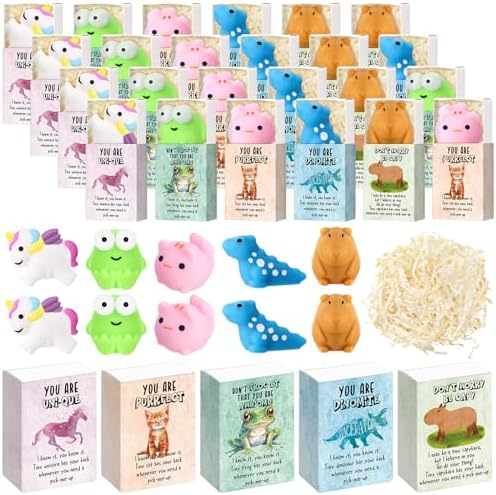 25 Sets Positive Gifts Animal Birthday Party Favors with Support Boxes
