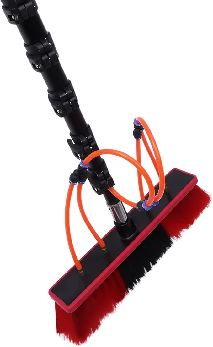 Water Fed Pole Kit Lightweight, 20 Ft Water Fed Cleaning System, Outdoor Window Cleaner Solar Panel Cleaning and Washing Tool for Window Glass Solar Panel (20ft)