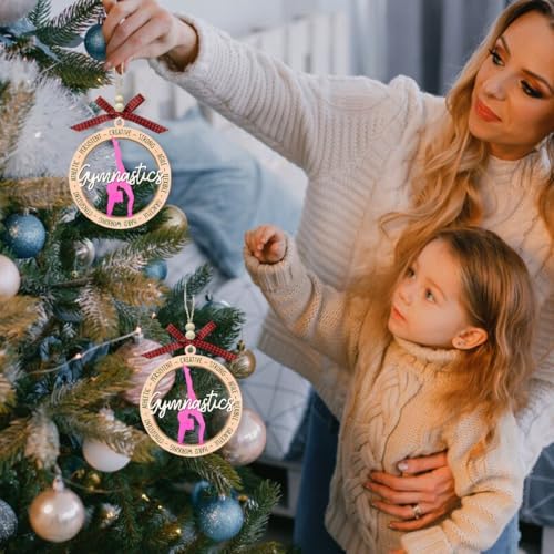 Gymnastics Ornament for Girl, Gymnast Ornaments for Christmas Tree - Gymnastics Gifts for Girls, Coach, Gymnast Gifts for Girls 4-12