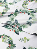 Christmas Sheet Set, Holiday Wreath, Holiday Xmas Bedding Set - Split King