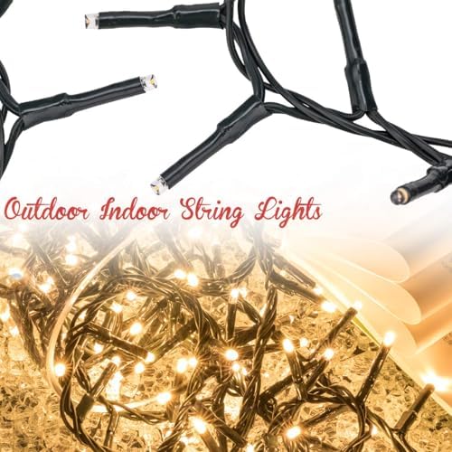 AWQ 1000 LED 82 ft Christmas Cluster Lights Xmas String Lights Warm White