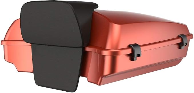 Advanblack Road Glide Tour Trunk Pack Sedona Orange Razor Tour Trunk Pack Backrest Pad for '97-'25 Harley Touring Road King Street Glide Electra Glide CVO models