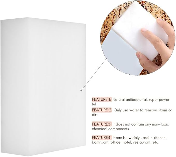 400Pcs Magic Sponge Eraser Kitchen Duster Wipes Clean Accessory Microfiber Dish Cleaning Melamine Sponge 10X7X3CM