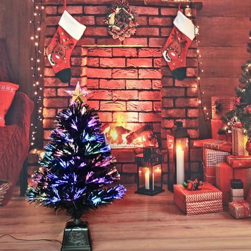 24inch Black Fiber Optic Christmas Tree,
