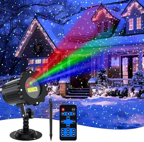 RGB Laser Projector Lights Outdoor, 3 Color Firefly Lights Show