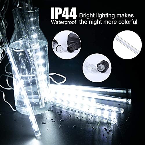 Brightown Christmas Lights Outdoor, 16 Inch 10 Tube 360 LED Icicle Lights