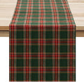 Softalker Christmas Checkered Tartan Table Runner, Green, 13 x 90 Inch