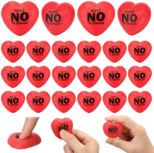 Thenshop 30 Pcs Red Ribbon Week Heart Ball Bulk Community Gifts