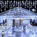 400 LED Icicle Lights for Outside 33FT White Christmas Lights Outdoor