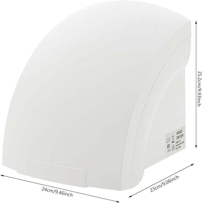 Electric Hand Dryer, Commercial Automatic Hand Air Dryer for Mall Office Restaurant Club Bathroom 1200W White