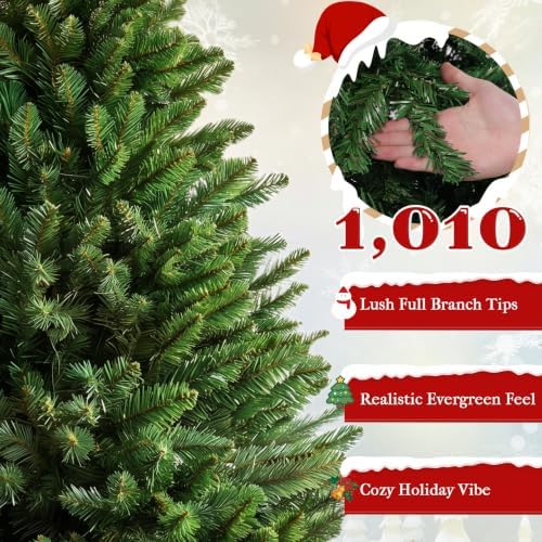 CASA CLAUSI 6ft Artificial Christmas Tree Unlit Pine Xmas Tree,Olive Green