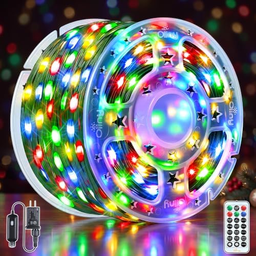 Ollny Christmas Lights Outdoor 1200 LED 393FT, Multicolor Fairy Lights