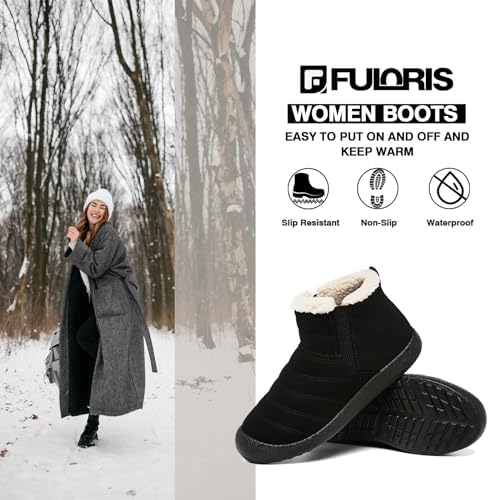 Women's Waterproof Winter Snow Boots Warm Insulation Outdoor Cold Weather Boot for Women Lightweight Fur Lined Non Slip