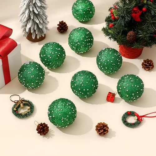 Lyrow 24 Pcs 4" Christmas Ball, Green