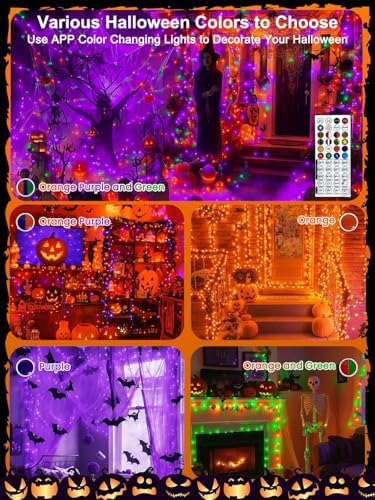 800 LED Smart RGB Color Changing String Lights APP & Remote for Halloween