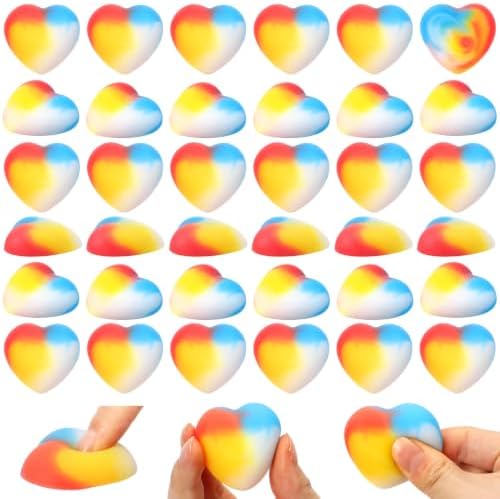 Thenshop 60 Pcs Pride Pocket Hug Rainbow Heart Decor Gift Bulk