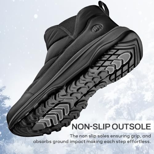 Coostar Snow Boots for Men Waterproof Winter Boots with Arch Support Lightweight Outdoor Casual Boot