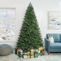 Naomi Home Lucille 7.5ft Artificial Christmas Tree – Full Body Unlit, Realistic Dense Lifelike PVC Pine Branches, 1,346 Tips, Hinged & Sturdy for Ornaments, Holiday Décor w/Stable Base