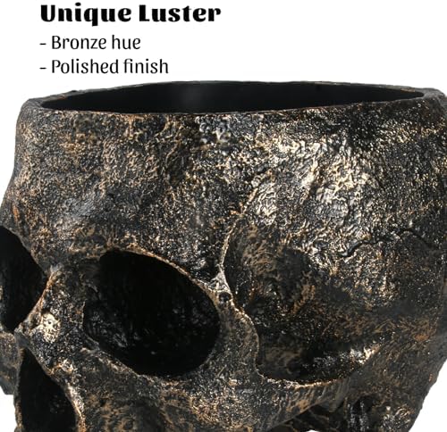GameXcel Halloween Skull Candy Bowl - 8.5" Extra Large Candy Dish Holder