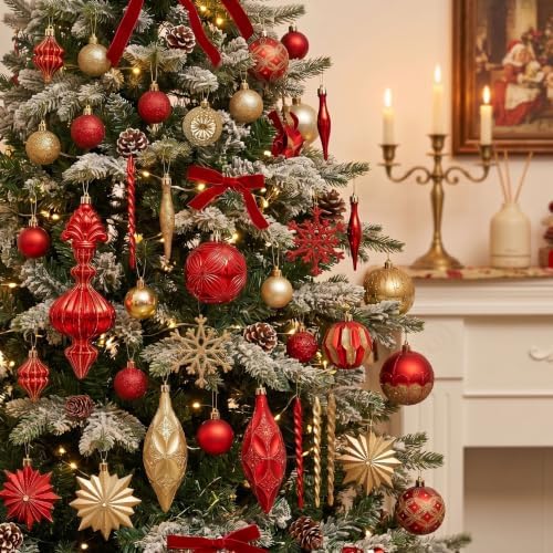 Valery Madelyn 80ct Christmas Tree Decorations Ball Ornaments Set