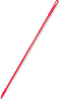 SPARTA Fiberglass Broomstick Replacement Broom Handle with Acme Threaded Tip for Industrial Cleaning Tools, Fiberglass, 60 Inches, Red