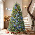 7FT Artificial Prelit Classic Christmas Tree with Remote Control,Timer