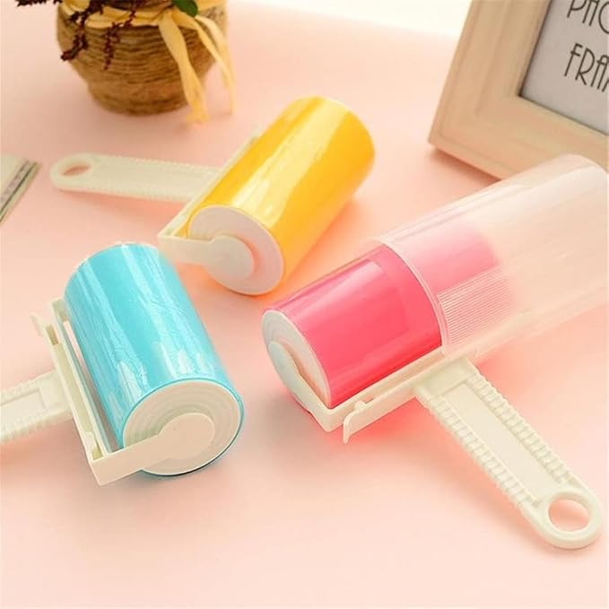 Hair Stick Remover Washable Brush Fluff Cleaner Sticky Picker Lint Roller Carpet Dust Pet Clothes Reusable Home Accessories(Black)
