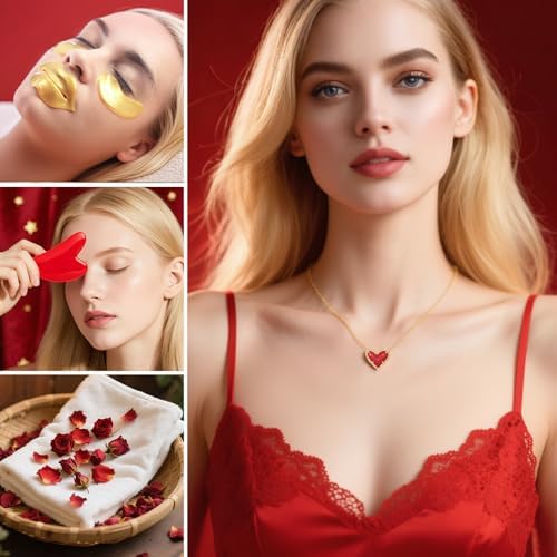 27Pcs Rose Spa Skin Care Gifts Set, Bath Set, Spa Gift Baskets for Women
