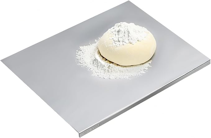304 Stainless Steel Cutting Board – Stainless Steel Kitchen Chopping Boards Non-Slip, Dishwasher Safe – Ideal for Meat, Vegetables, Fruits, Bread & Baking – Commercial & Home Use (19.6 * 15.7in)