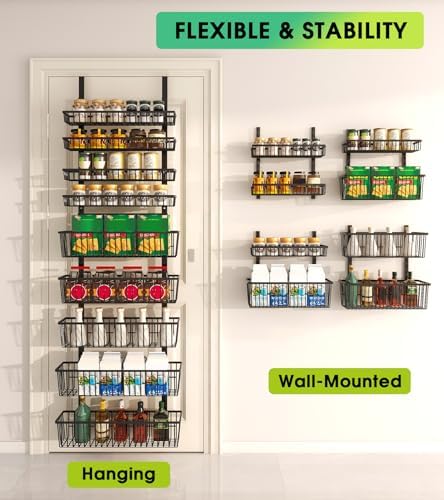 Mefirt 9-Tier Over The Door Pantry Organizer, Pantry Storage & Organization