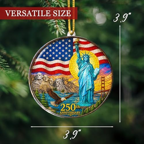 250 Anniversary USA Christmas Ornament, Christmas in July Decorations