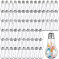 Tessco for you 1 Pcs 6.8 oz/ 200 ml Plastic Light Bulb Jars, Silver