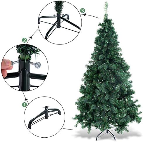 COSTWAY 7Ft Artificial PVC Christmas Tree W/Stand Holiday Season Indoor Outdoor Green