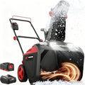 PowerSmart 40V Cordless Snow Blower, 21'' Cleaning Width/6'' Cleaning Depth Snow Blower with LED Light & 30 FT Throwing Distance, Battery and Charger Included,Perfect for Driveway,Garden, Deck,Garage