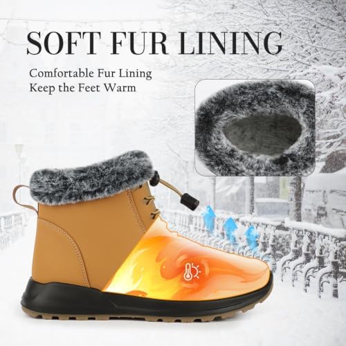 Waterproof Winter Boots For Women: Faux Fur Lined Side Zip Booties